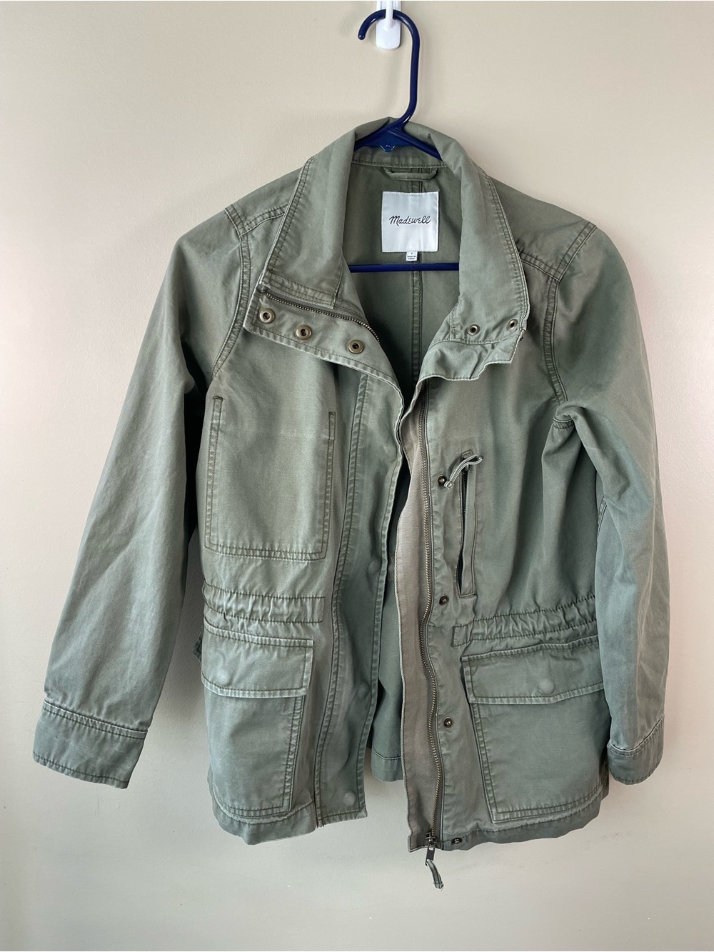 Madewell Military Jacket in Olive Green size small.